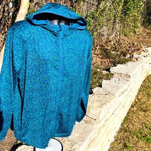 Lands’ End, Performance, Green, full zip, Hoodie, Size L